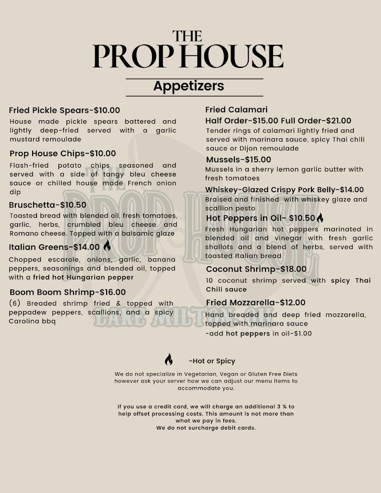 The Prop House Menu image 3